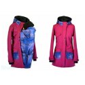 Shara Nosící Softshellový kabát - jaro/podzim - fuchsie/modrorůžová obloha