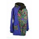 Soft.nosící kabát-jaro/podzim -modrofialová/paví pera