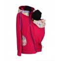Shara Nosící mikina - warmkeeper - růžová s akvarelovými trojúhelníčky