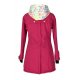 Shara Nosící Softshellový kabát pro zadní i přední nošení - jaro/podzim - malinová s akvarelem