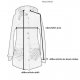 Shara Nosící Softshellový kabát pro zadní i přední nošení - jaro/podzim - petrolej/akvare.trojúhelníčky