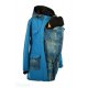 Shara Nosící Softshellový kabát - jaro/podzim -petrolej/modrozlatá obloha