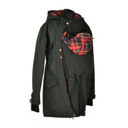 Shara Nosící Softshellový kabát - jaro/podzim - černý s černým kárem