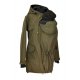 Shara Nosící Softshellový kabát - jaro/podzim - khaki žíhaný