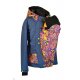 Shara Nosící Softshelová bunda -jaro/podzim -pro přední nošení - modrá žíh./kašmír