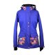 Shara Nosící Softshelová bunda -jaro/podzim -pro přední nošení - modrofialová/mandalové trojúhelníky
