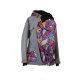 Shara Nosící Softshelová bunda -jaro/podzim -pro přední nošení - šedá žíhaná bláznivé trojúhelníky