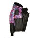 Shara Nosící Softshelová bunda -jaro/podzim -pro přední nošení - černá s ornamenty