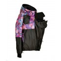 Shara Nosící Softshelová bunda -jaro/podzim -pro přední nošení - černá s ornamenty