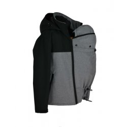 Shara Pánská Nosící Softshelová bunda - zimní - šedo/černá, žíhaná