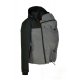 Shara Pánská Nosící Softshelová bunda - zadní nošení - zimní - šedo/černá, žíhaná