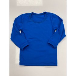 DuoMamas Dětské triko dlouhý rukáv - královská modrá