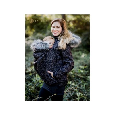 La Tulia Nosící bunda - Glamour Šedý ornament