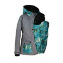 Shara Nosící Softshelová bunda -ZIMA -pro přední nošení - šedá žíhaná-jeleni