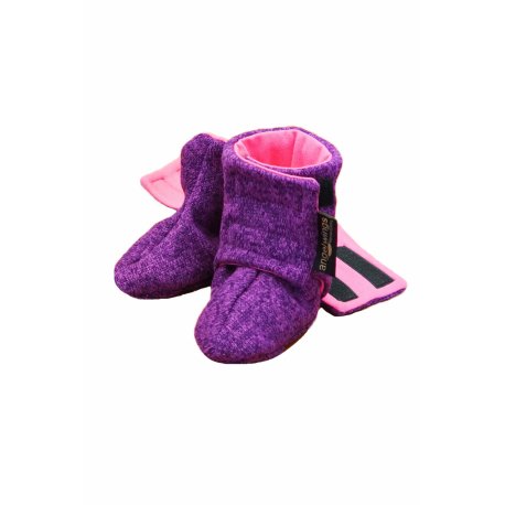 Angel Wings Sweater Shoes - purple pink