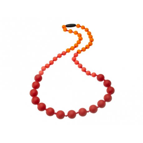 Silicone beads Mama Chic - red orange