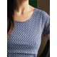 Angel Wings T-shirt for breastfeeding - short sleeved - daisies blue